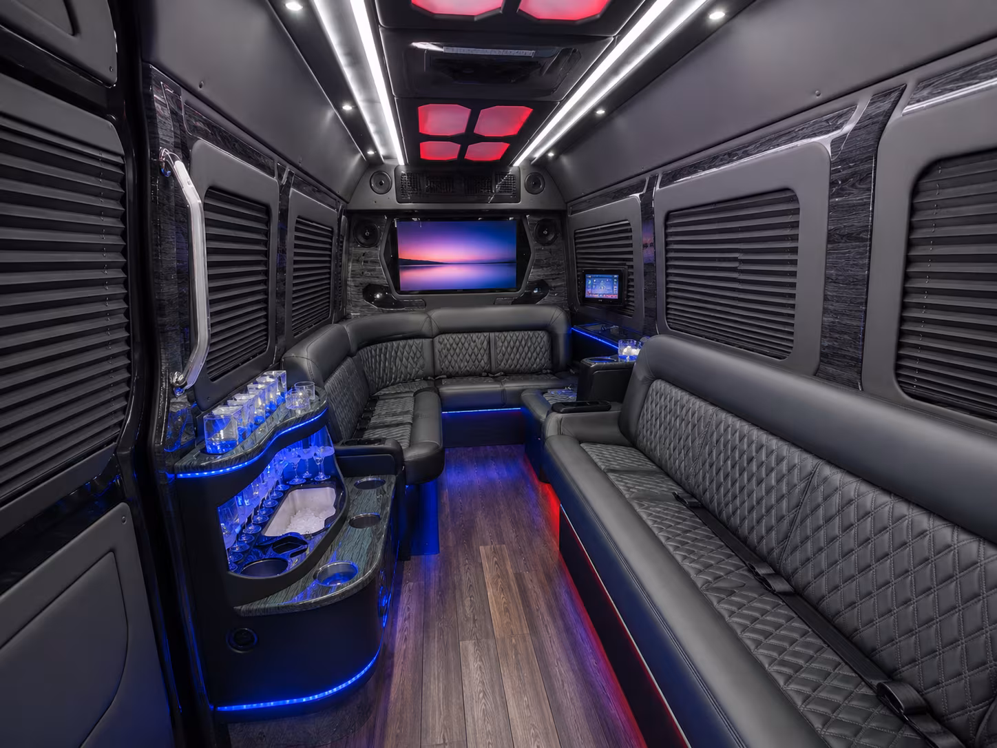 frederick 30 passenger party bus interior