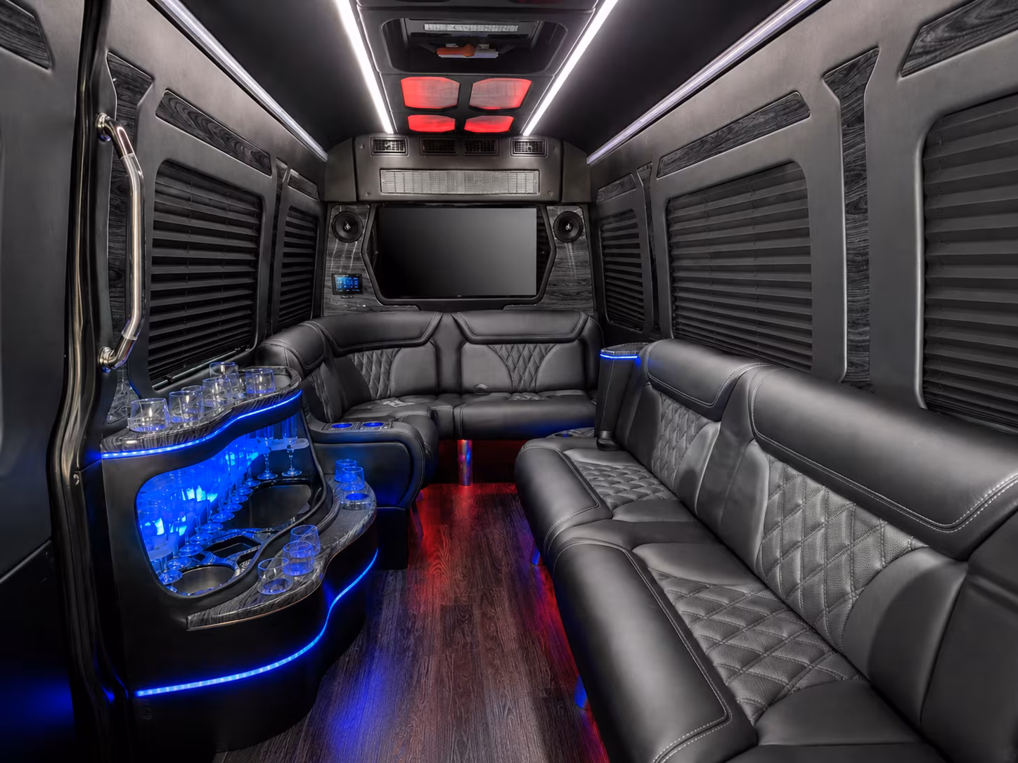 frederick 50 passenger party bus interior