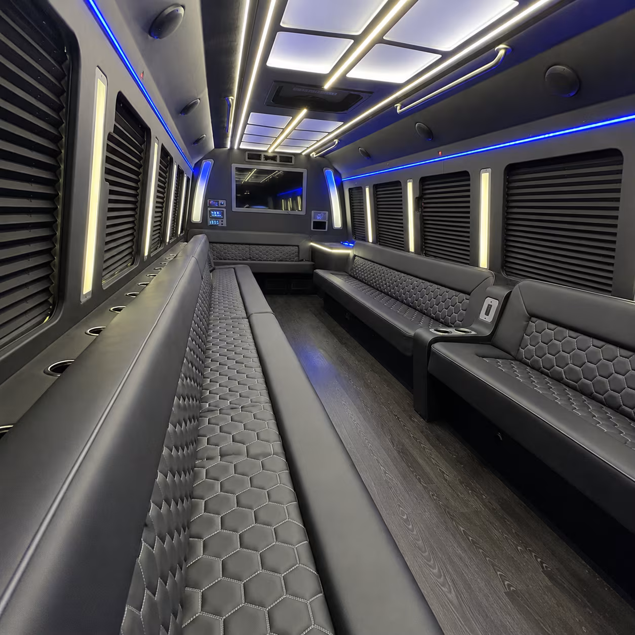 frederick party bus rental interior